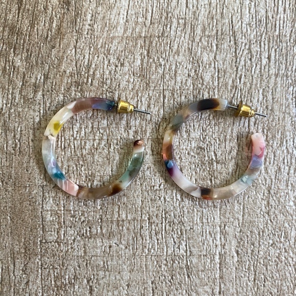 Silver Girl 1" Hoop Earrings - Picture 1 of 3